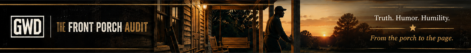 The Front Porch Audit — Article Header The Front Porch Audit article header for Groundwork Daily.