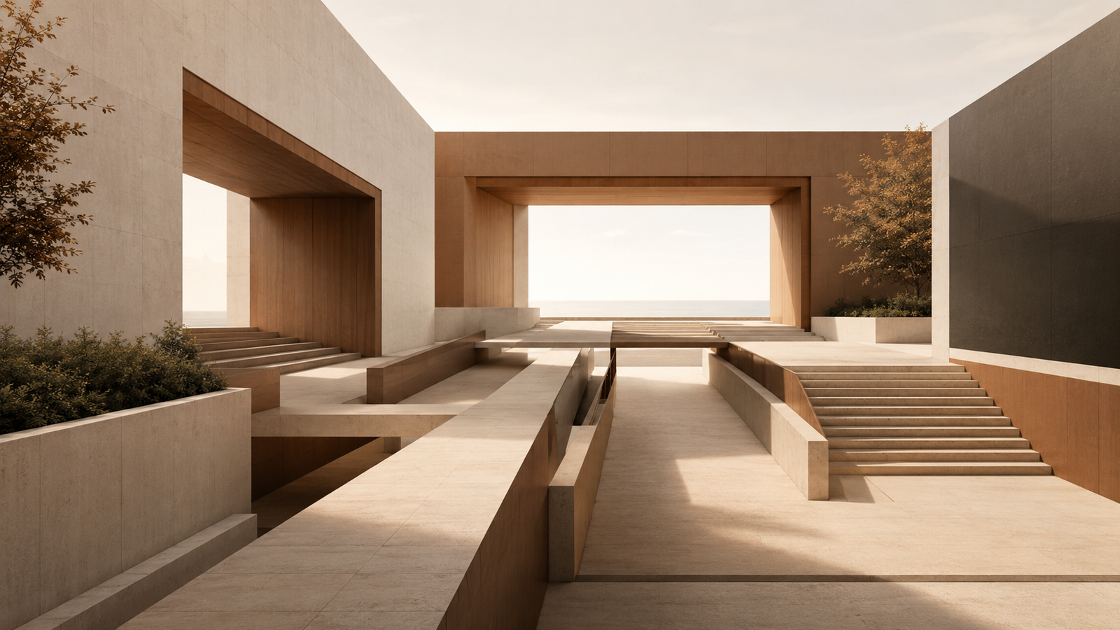 Groundwork Daily accessibility illustrated through clear architectural pathways, open thresholds, and inclusive structural design.