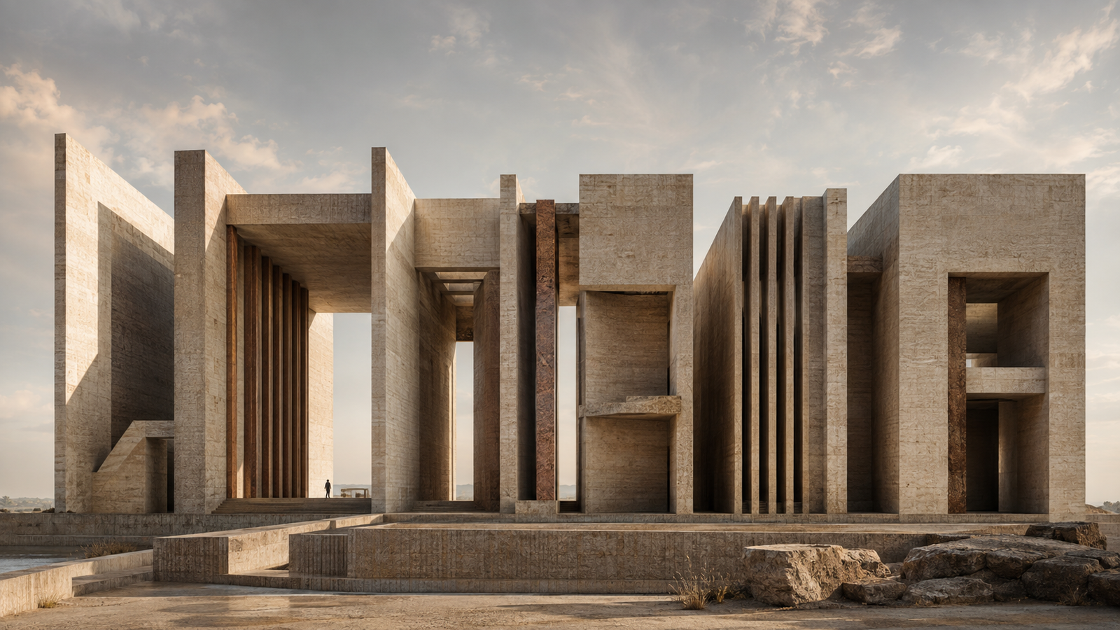 Seven interconnected architectural elements forming one durable structure, representing the Groundwork Daily Core Principles working together as one system.
