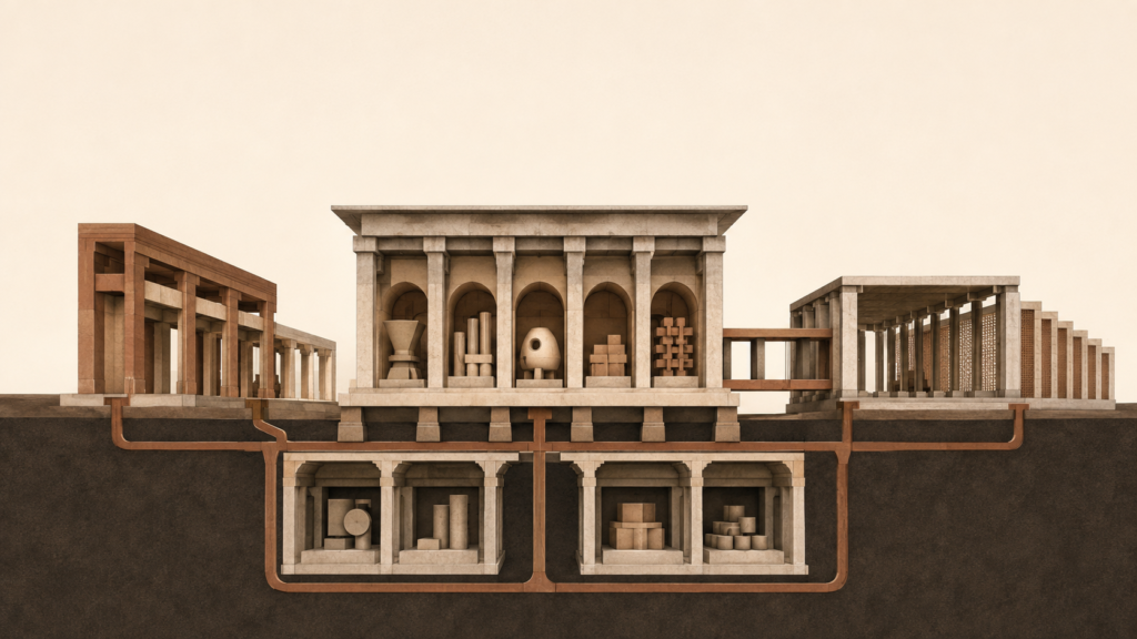 How to build a community archive illustrated through a durable central repository supported by governance, preservation, access, funding, and succession structures.
