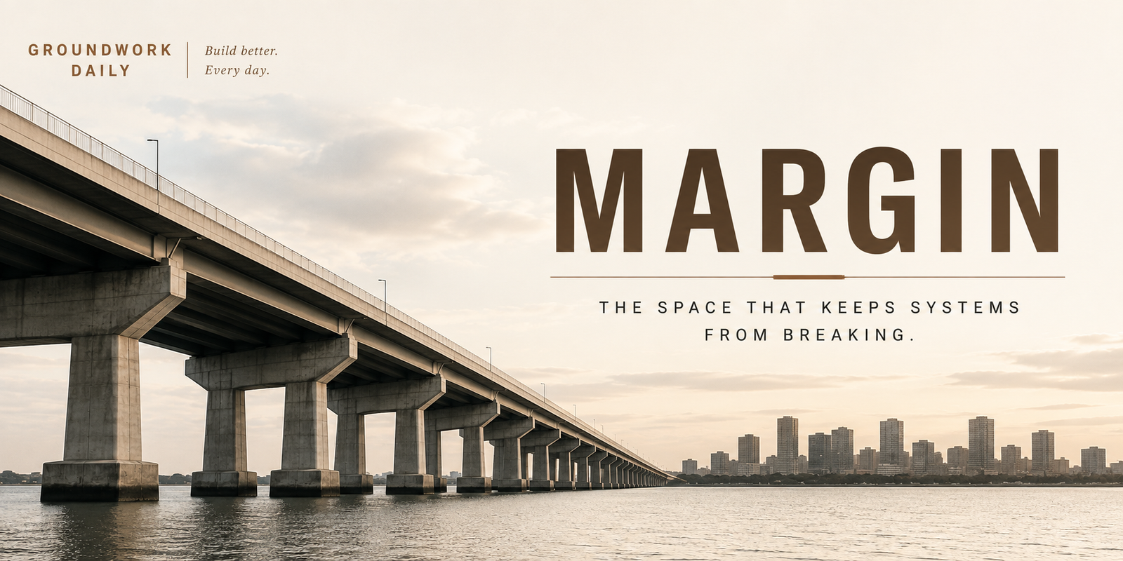 Margin shown as structural reserve between current load and reliable capacity.