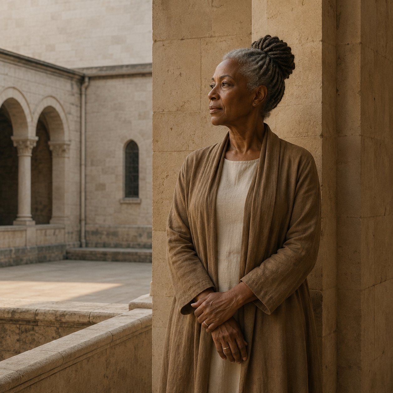 Sister Elder Maya Okoro, builder of The Quiet Work and The Person You Are Becoming Is Built in Ordinary Days.
