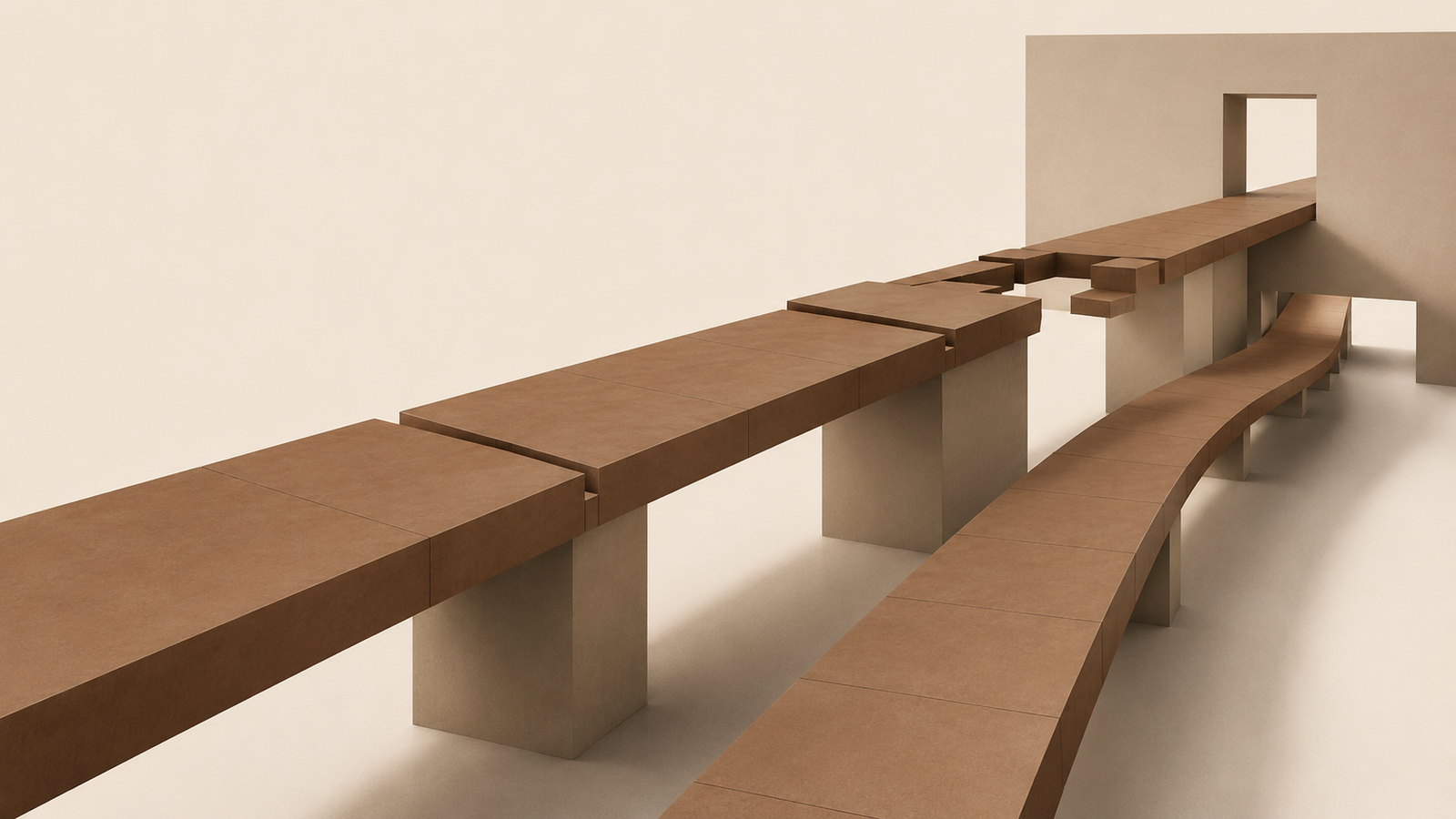 Why Smart People Still Ignore Red Flags | Wisdom Wednesday Minimalist architectural walkway continuing toward visible structural problems while a stable alternative path remains available, symbolizing why people ignore red flags.