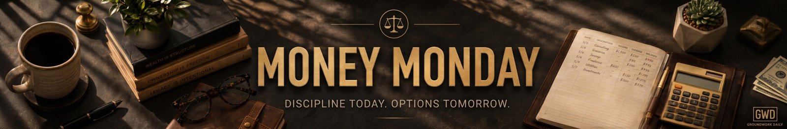 Money Monday | Groundwork Daily Money Monday by Groundwork Daily, examining financial discipline, household economics, ownership, control, and durable financial structure